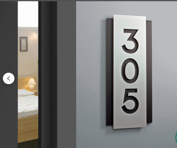 Placa para sinalização de hotéis, pousadas, shopping  suítes e apartamentos